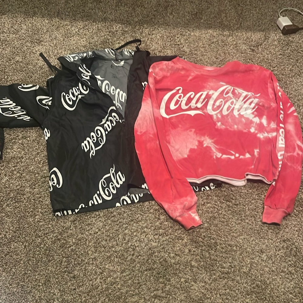 Coca Cola rain jacket and long sleeve set